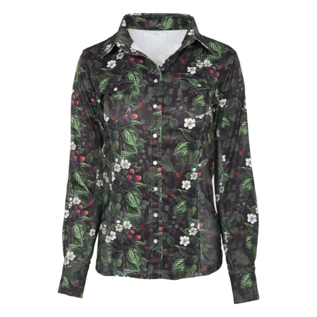 Dapplebay Blackberry Daze Western Top shirt Blackberry mesh