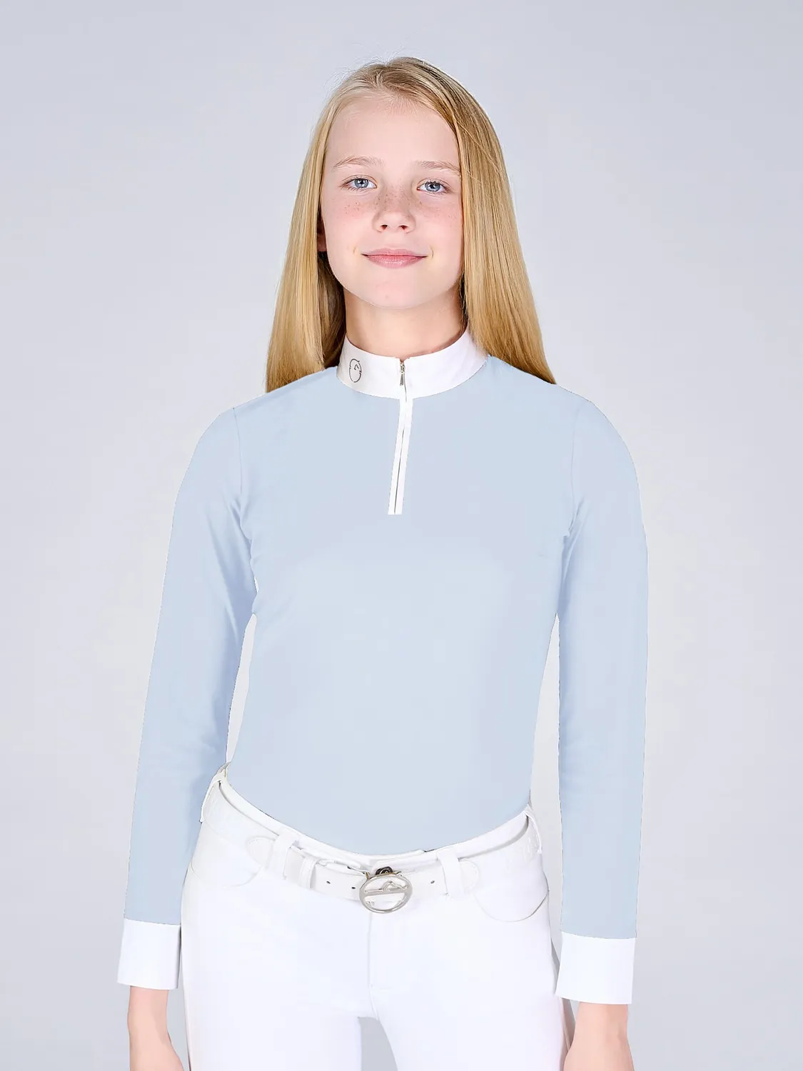 Vestrum Mahon meisjes wedstrijdshirt wit lange mouw