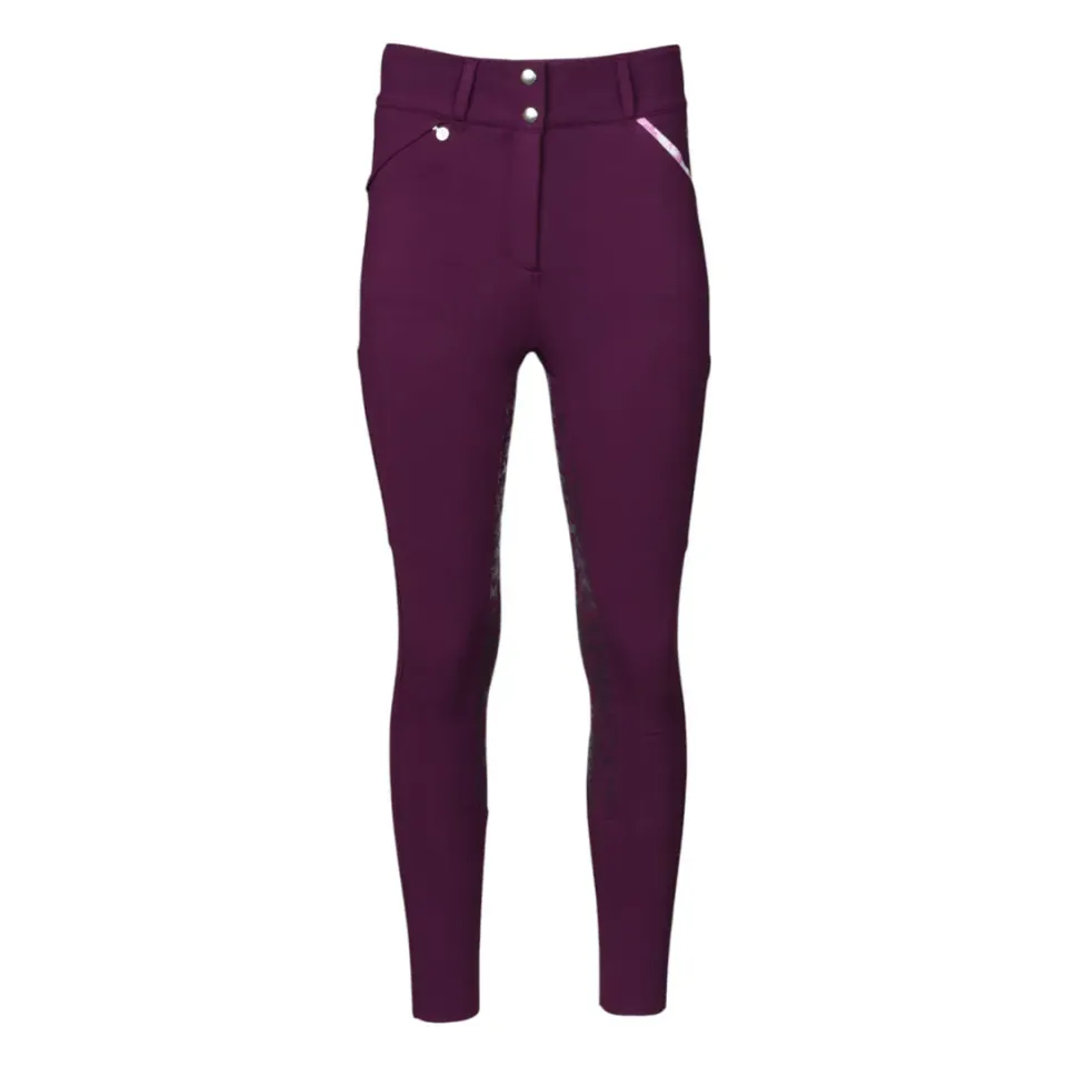 Dapplebay Toile compressie rijbroek Plum siliconen zit