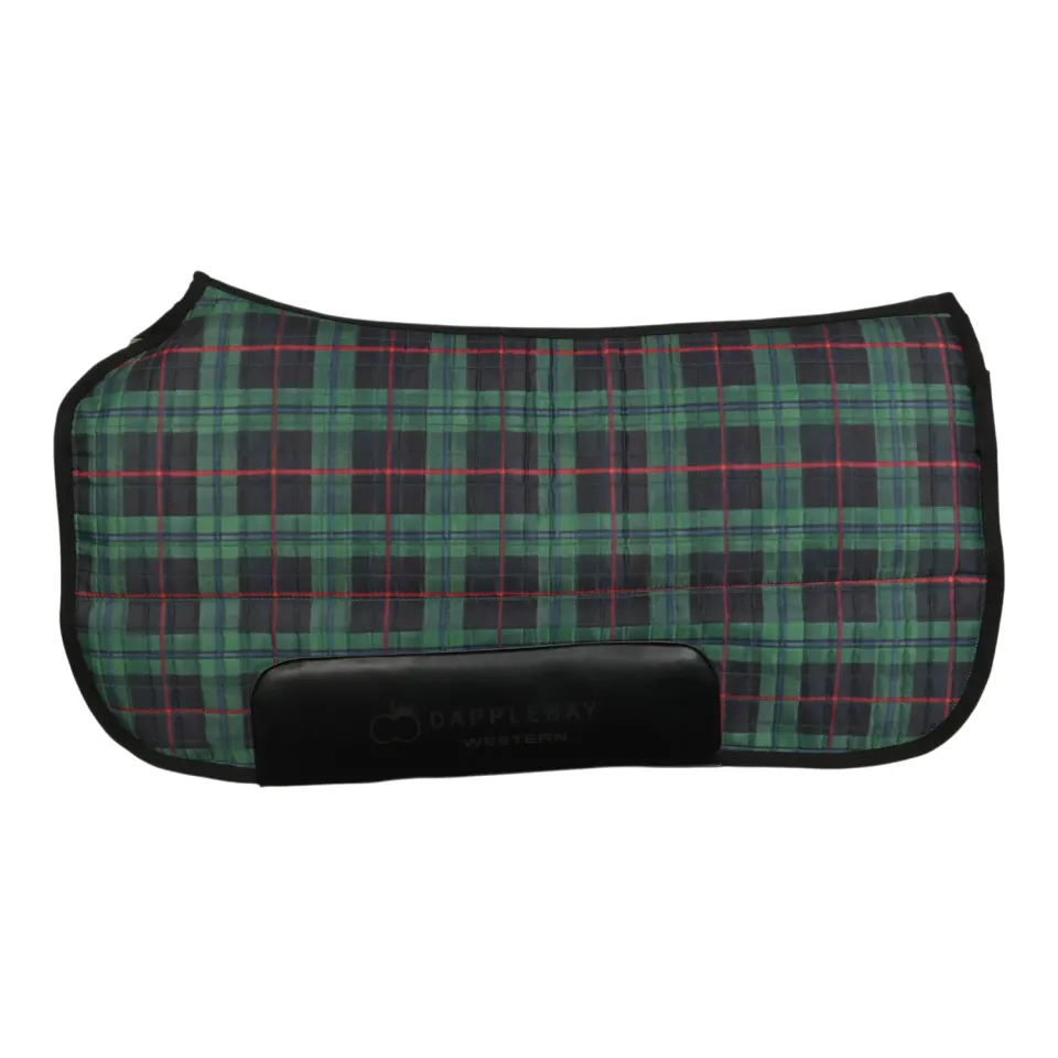 Dapplebay Holiday Plaid western zadelpad groen ruit