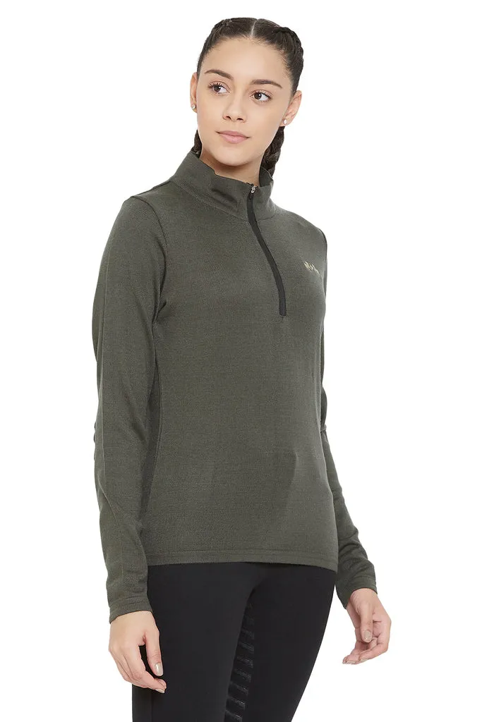 Equine Couture Fjord trui charcoal M met ritskraag