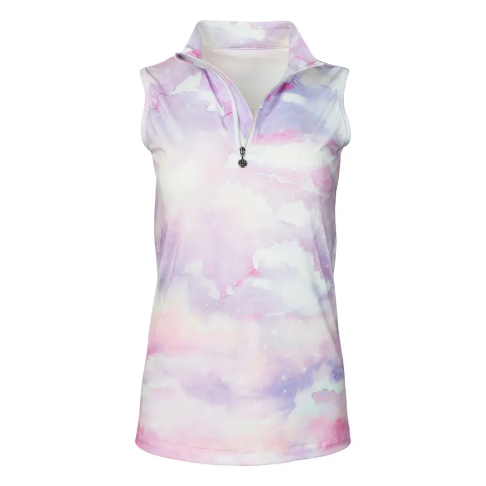 Dapplebay Lavender Haze rijtop mouwloos lavendel 1/4 zip