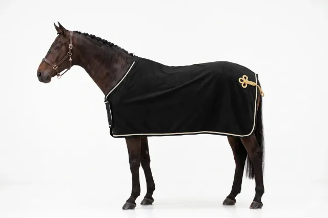 Equine Couture Soft Shell dress sheet Zwart 81 fleecedeken