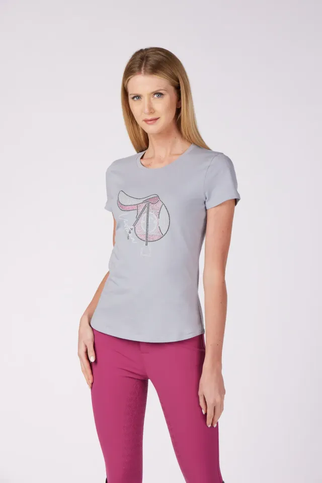 Vestrum Okinawa dames t-shirt strass zadel