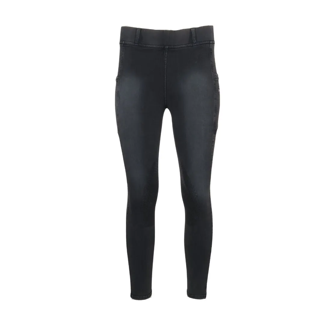 Equine Couture Soft Wash rijlegging zwart grip telefoonvak