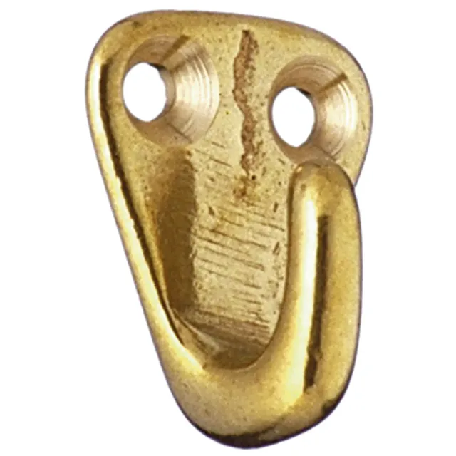 HS Sprenger Haak messing enkel met 2 boorgaten