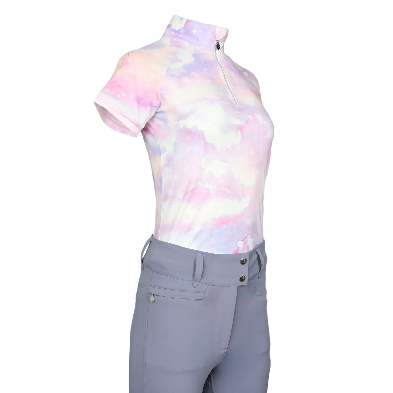 Dapplebay Lavender Haze 1/4 Zip rijtop Lavender korte mouw