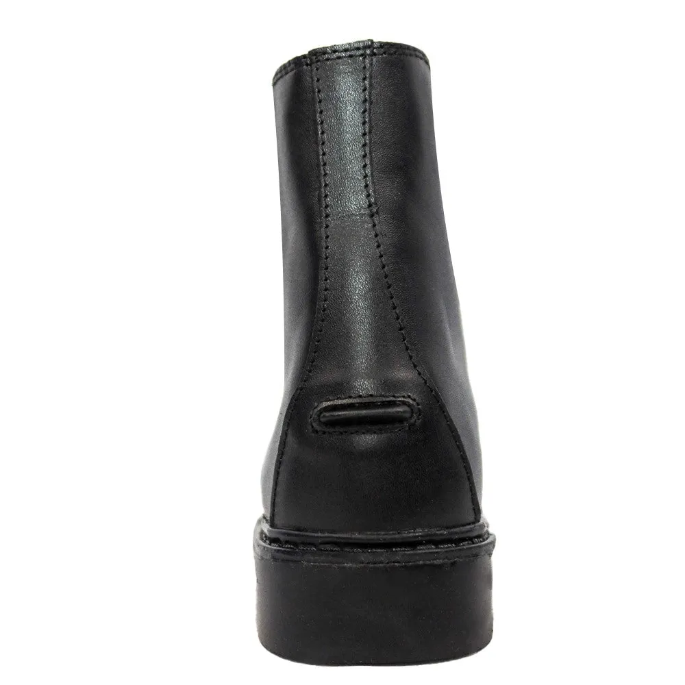 TuffRider Perfect Front Zip jodhpurschoenen zwart kinderen waterafstotend