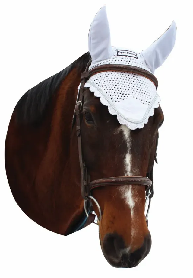 Equine Couture vliegenmuts zilver cob zwart