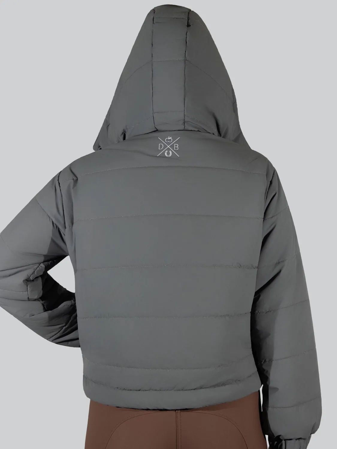 Dapplebay Reversible Puffer Jas Grafiet omkeerbaar