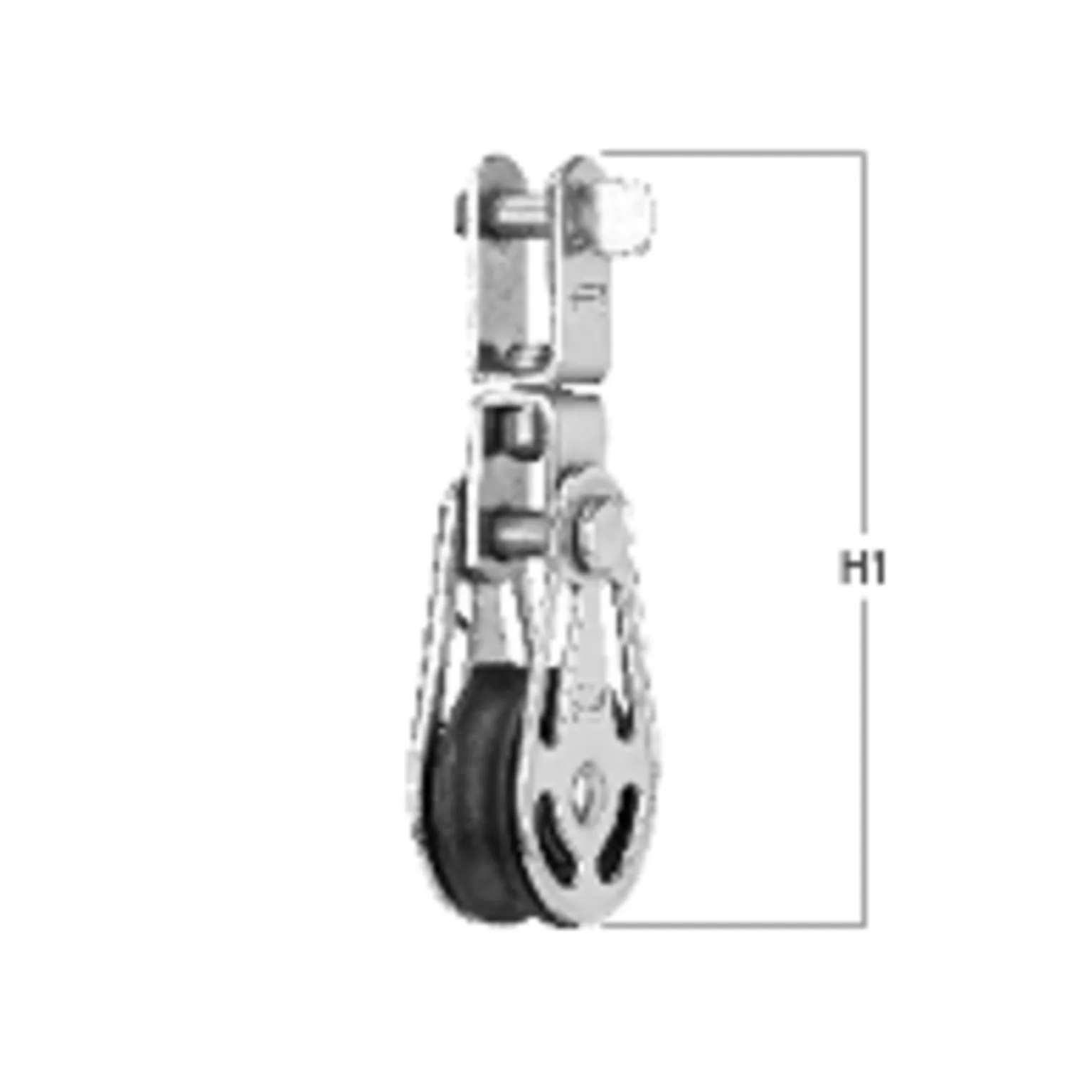HS Sprenger Enkel Blok Wartel 6 mm Glijlager