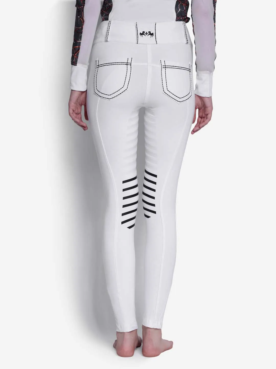 Equine Couture Saddle Stitch rijbroek Wit bamboe dames