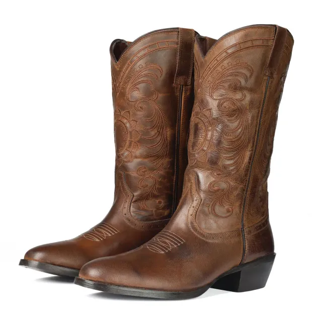 TuffRider Daisey dames western laars Distressed Brown leer