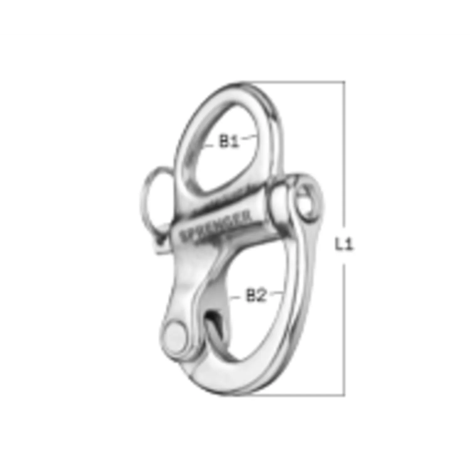 HS Sprenger Pelikaanhaak RVS 75 mm M6 Spaansluiting