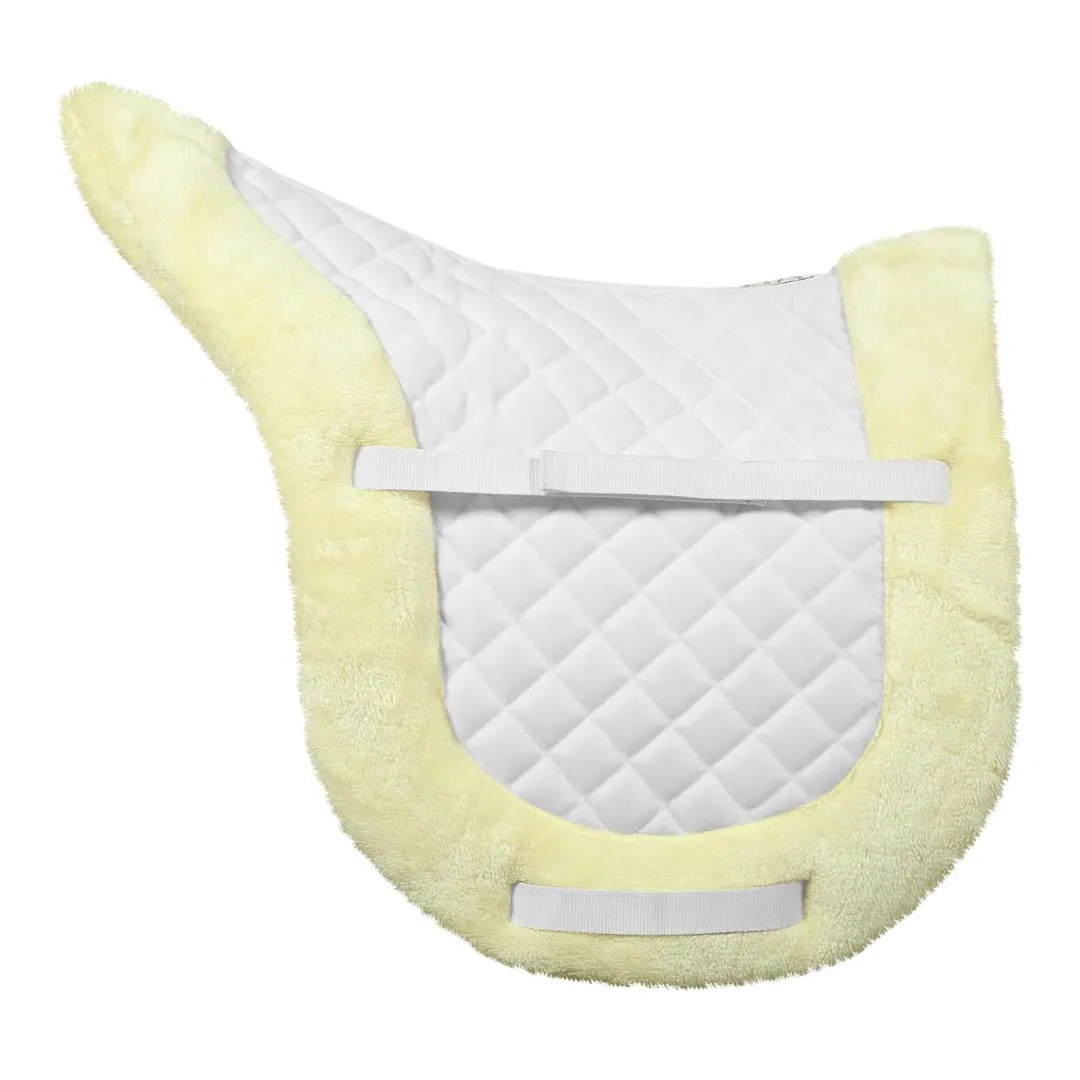 TuffRider Sherpa Shaped zadelpad wit bont