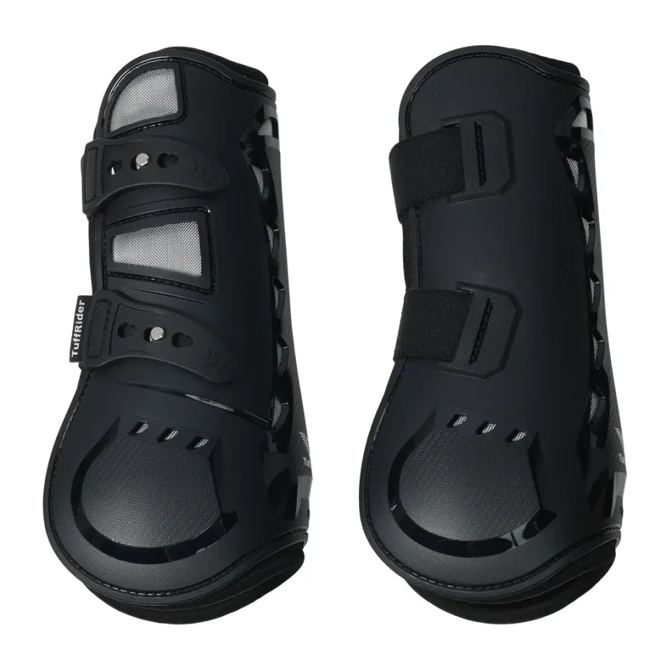 TuffRider Airflow Iron Man peesbeschermers zwart