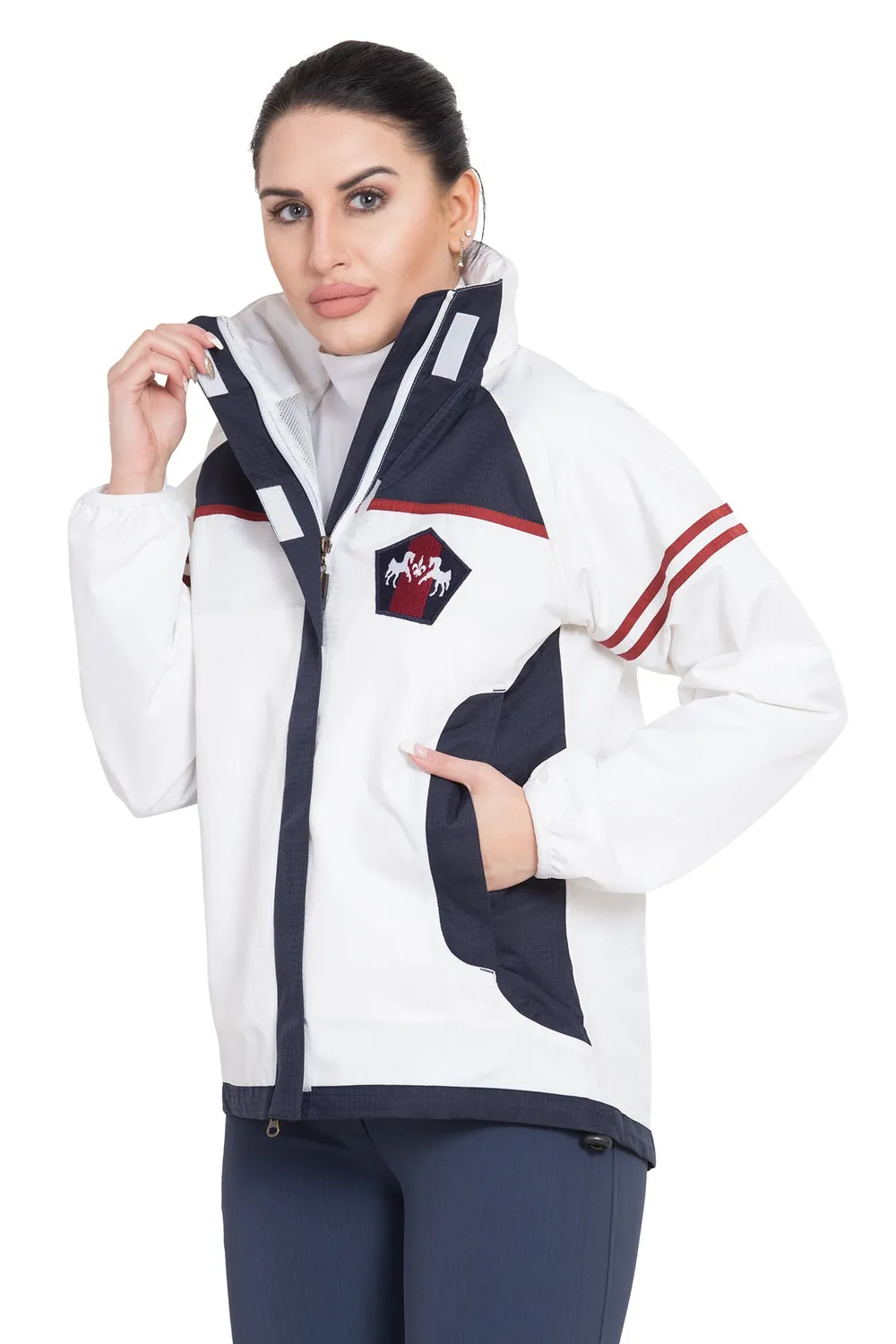 Equine Couture Regatta regenjas dames waterdicht navy/wit