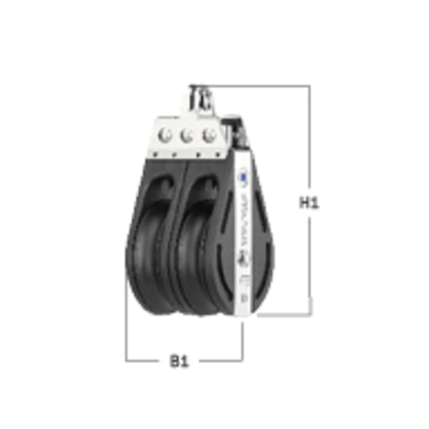 HS Sprenger S-Blok 10mm dubbel met beugel rvs