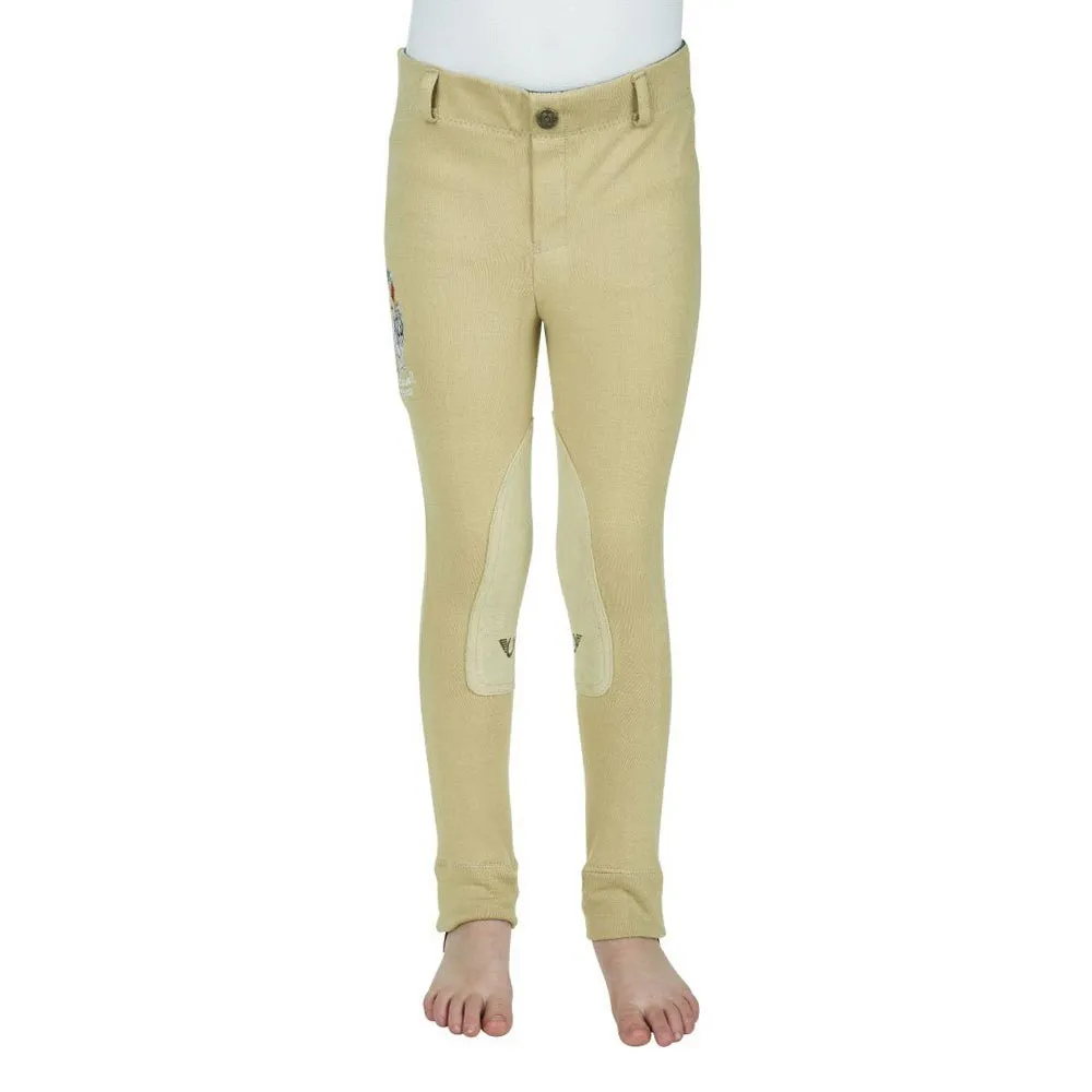 TuffRider Thelwell Sweep jodhpurs light tan knie kind
