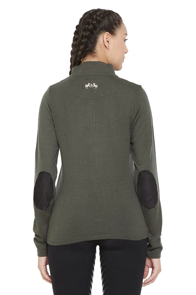 Equine Couture Fjord trui charcoal M met ritskraag