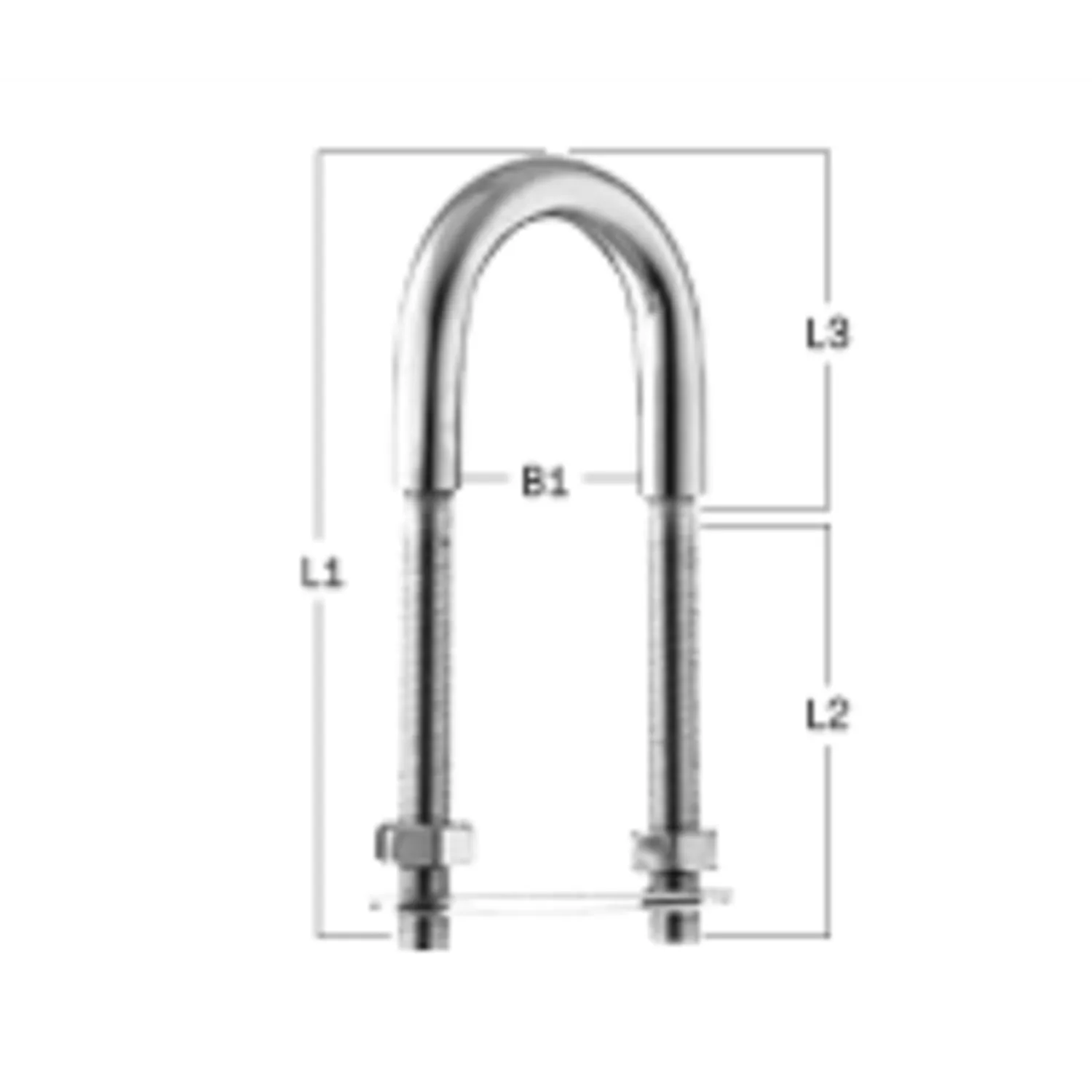 Herm Sprenger U-bout RVS M5 28x80 mm