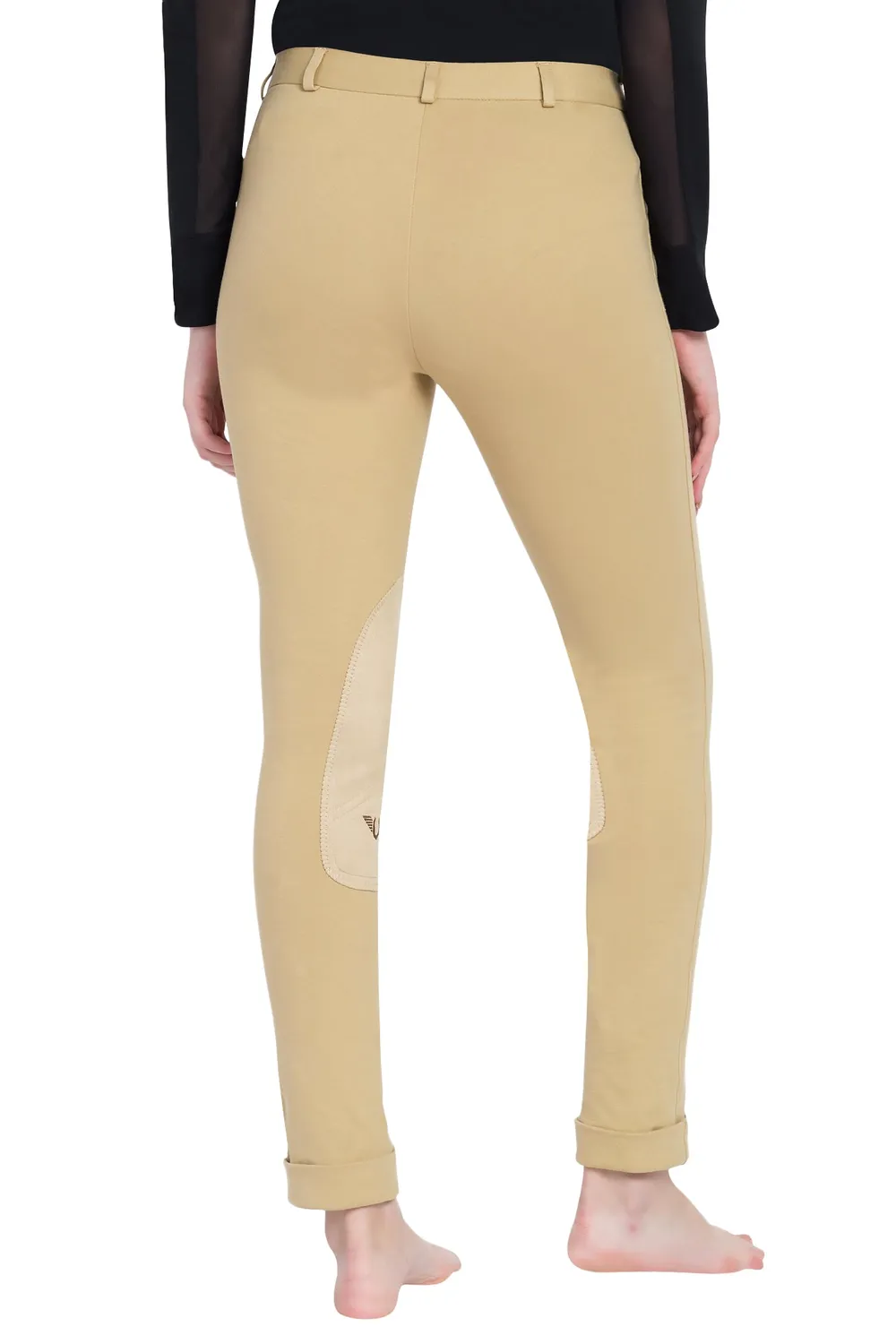 TuffRider Cotton dames jodhpurbroek kniezit zwart