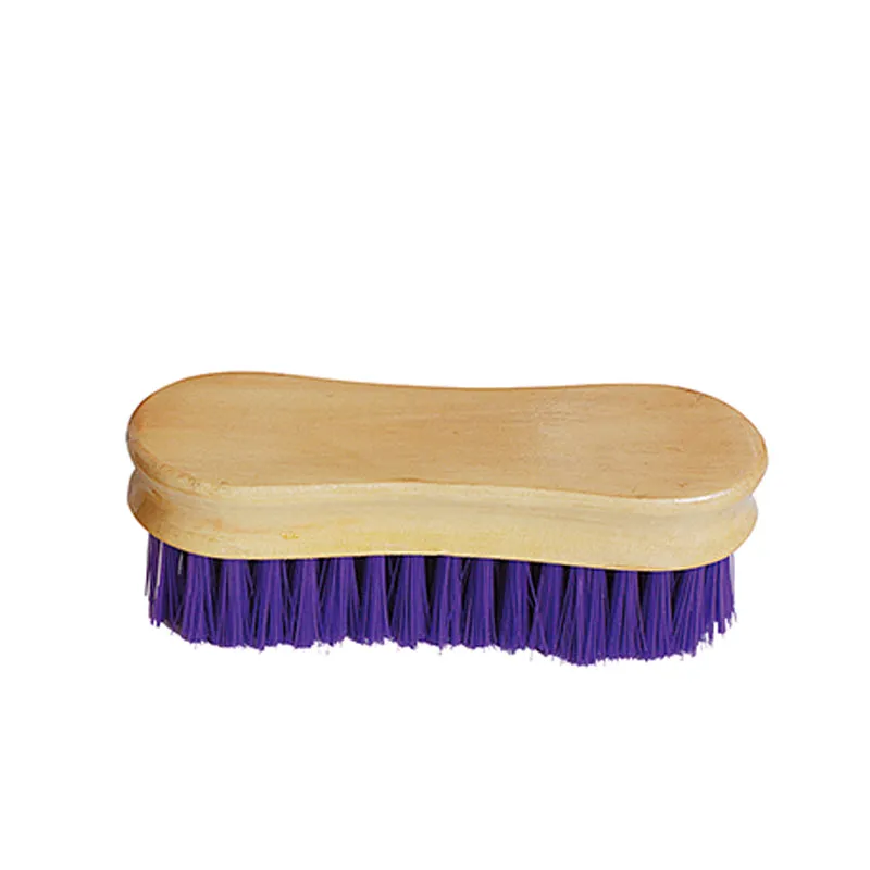 TuffRider Stiff Face gezichtsborstel zwart houten greep