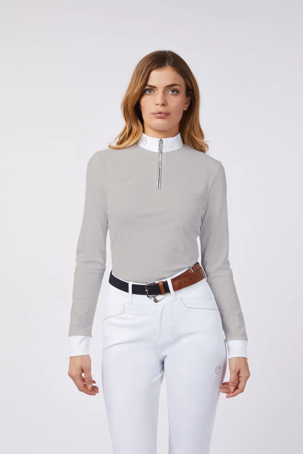 Vestrum Villanova wedstrijdshirt dames optical white met rits