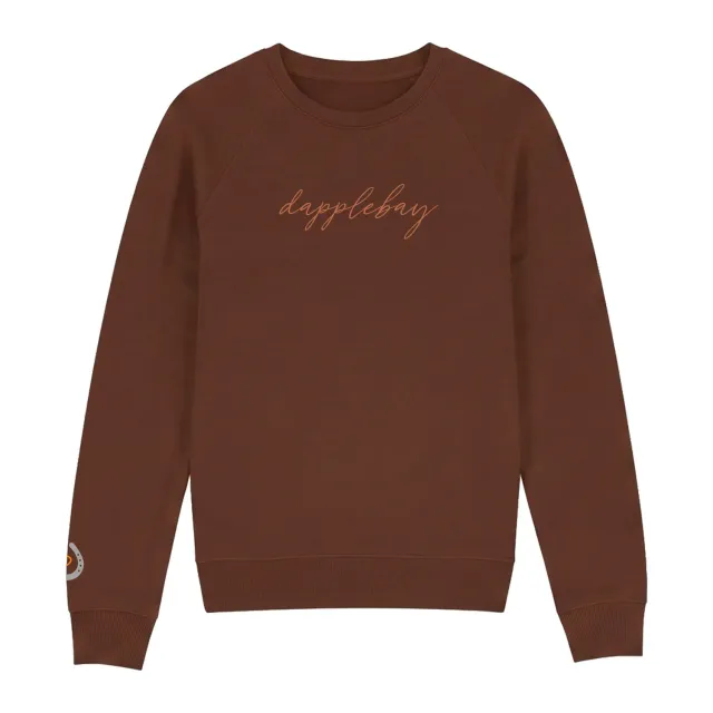 Dapplebay Horse Girl Fall sweater Brick zacht geborduurd