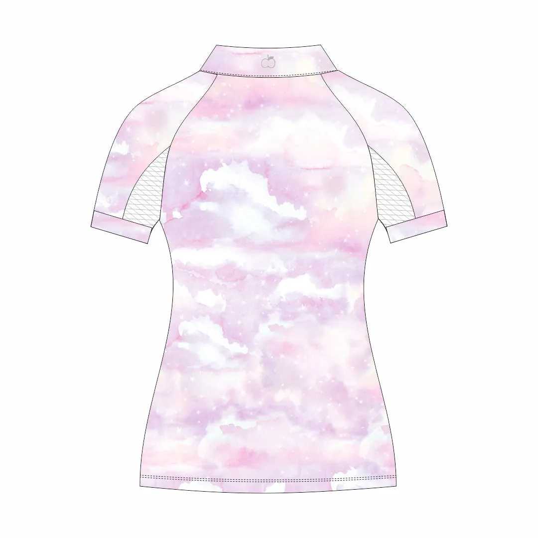 Dapplebay Lavender Haze 1/4 Zip kindershirt korte mouw lavendel