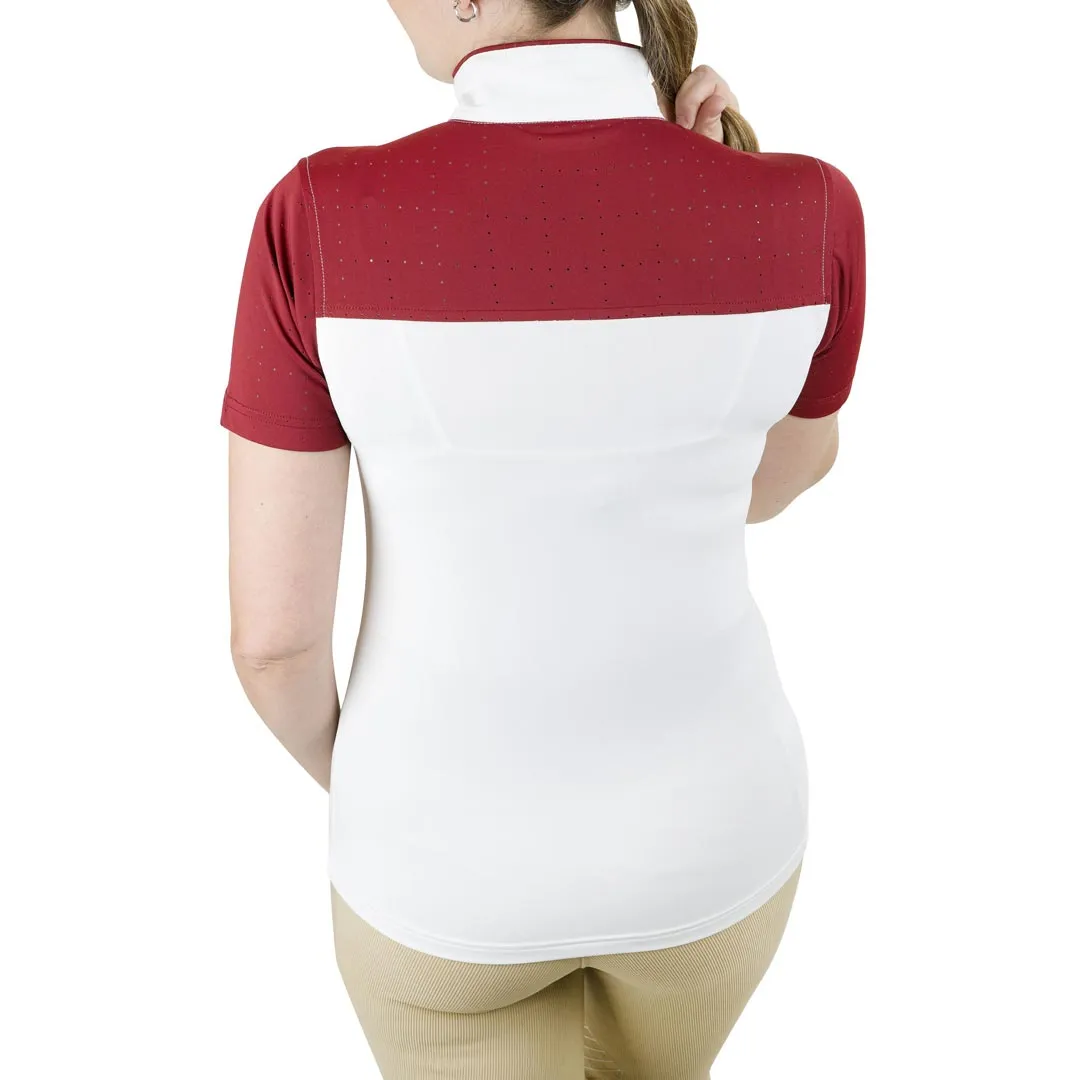 Equine Couture Magda EquiCool wedstrijdshirt wit navy