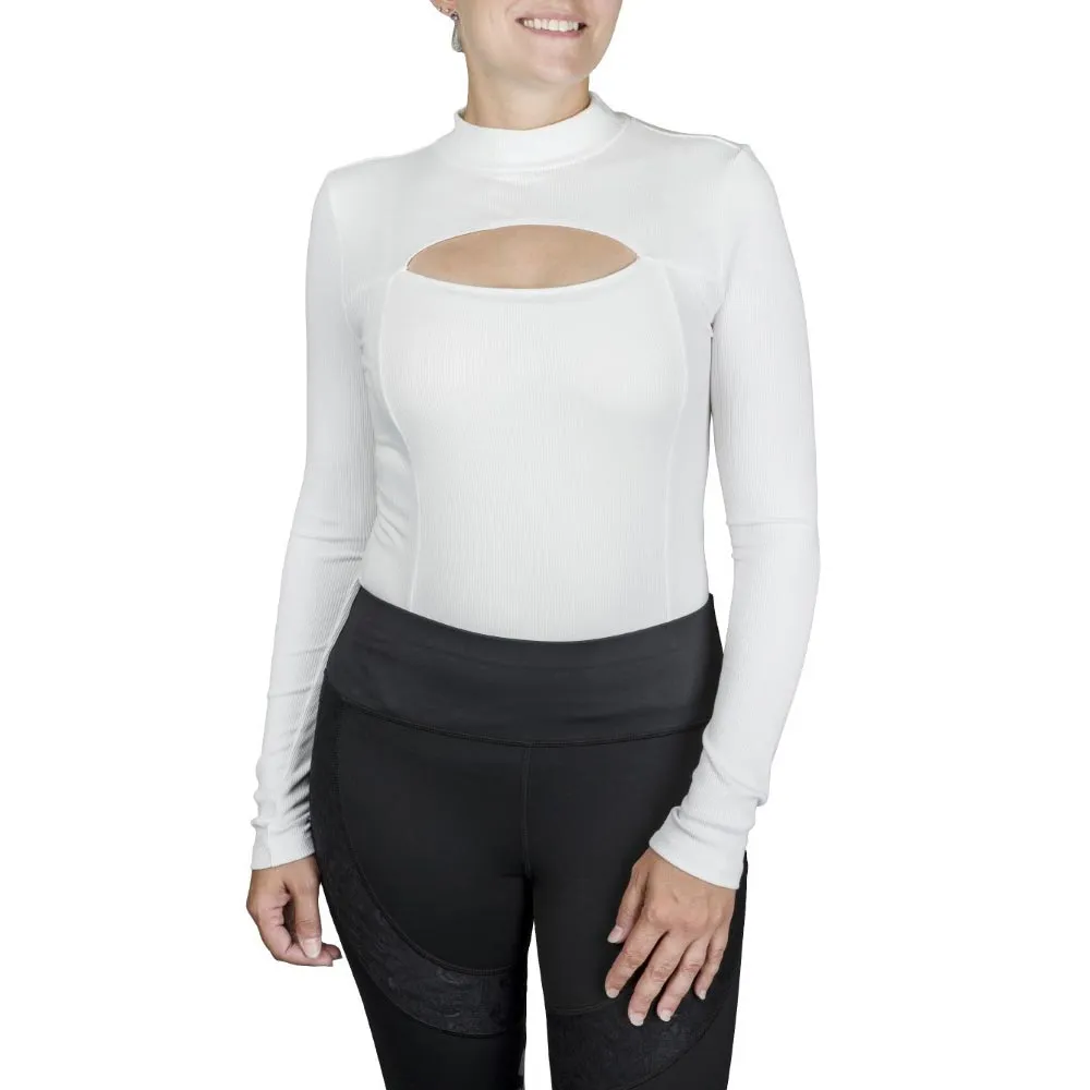 Equine Couture Spicy Girl Thyme shirt lange mouw wit XS