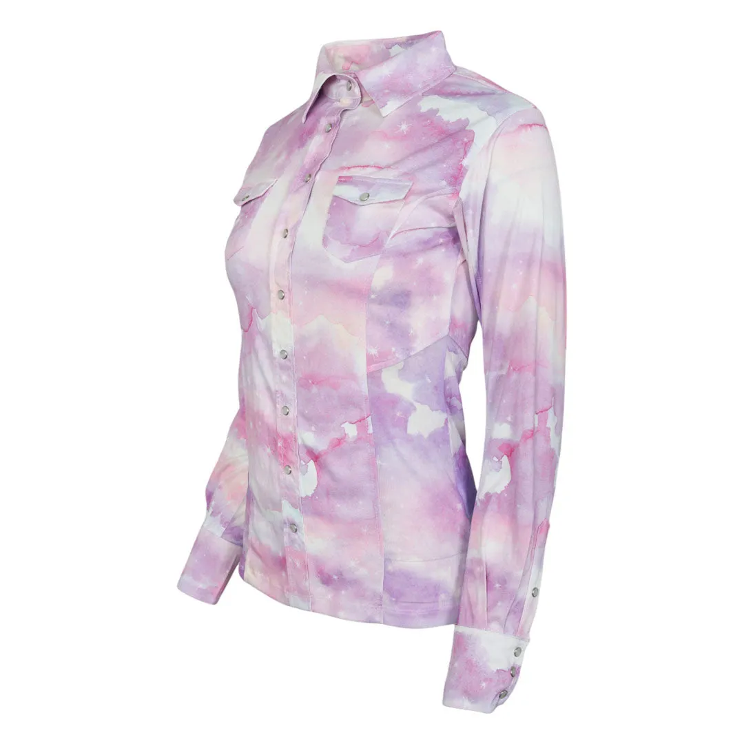Dapplebay Lavender Haze western blouse lavender stretch