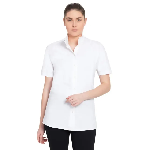 TuffRider Starter dames wedstrijdshirt korte mouw wit