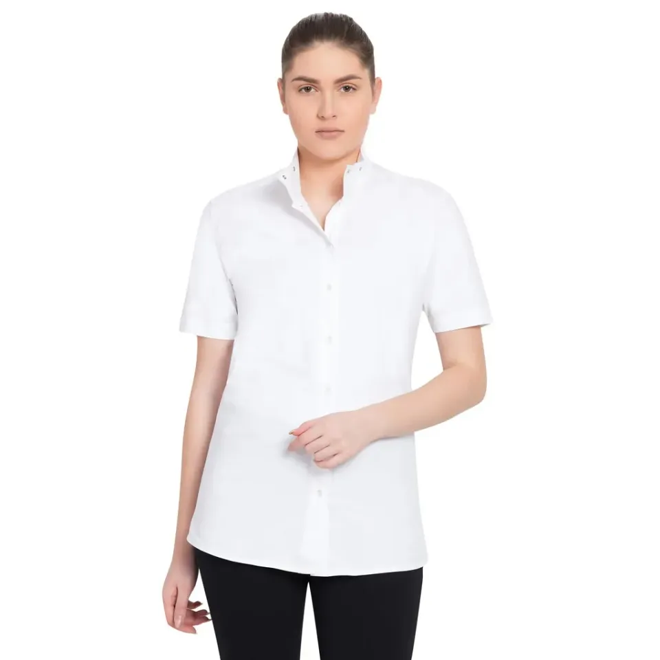 TuffRider Starter dames wedstrijdshirt korte mouw wit
