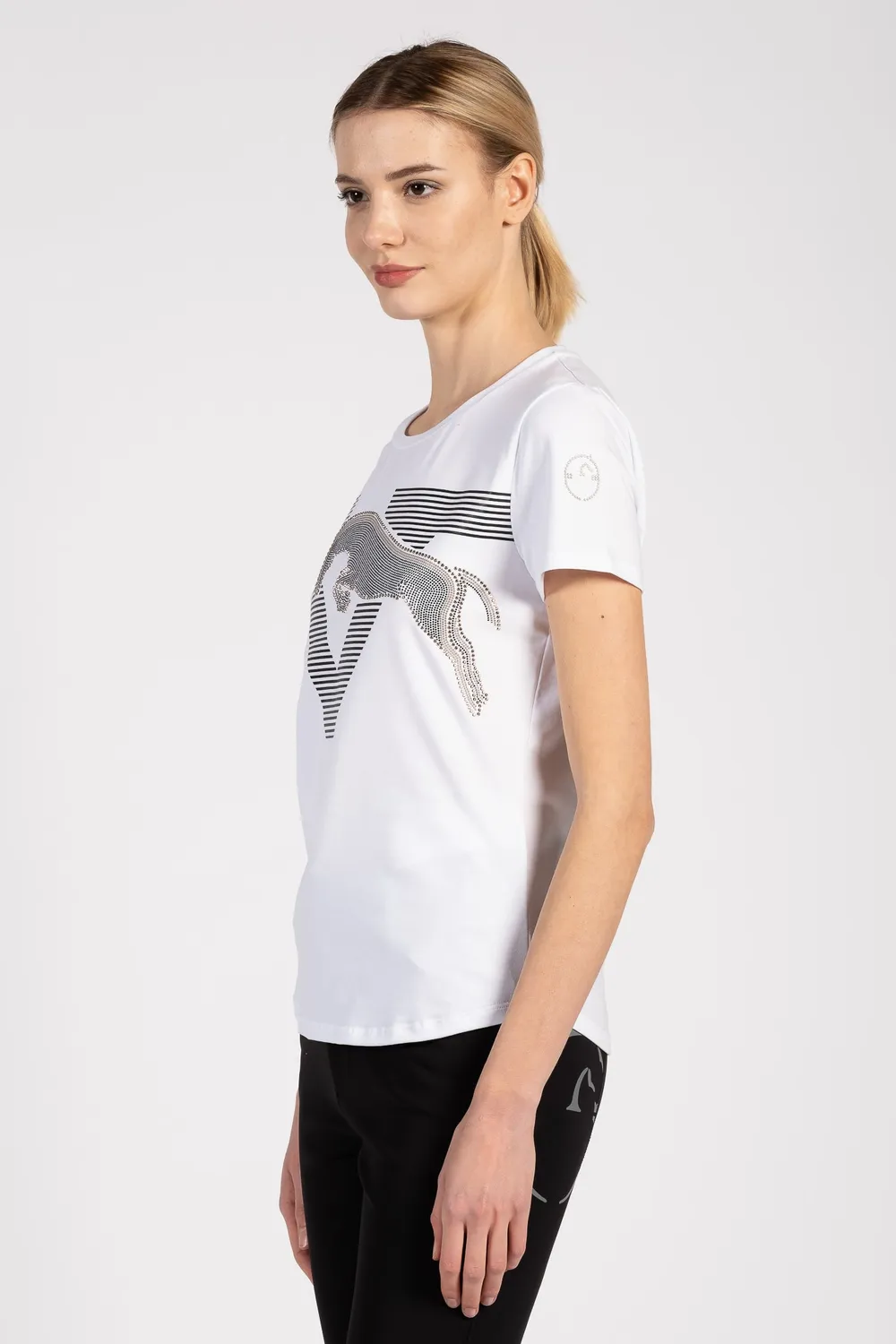 Vestrum Interlaken T-shirt dames katoen paard studs
