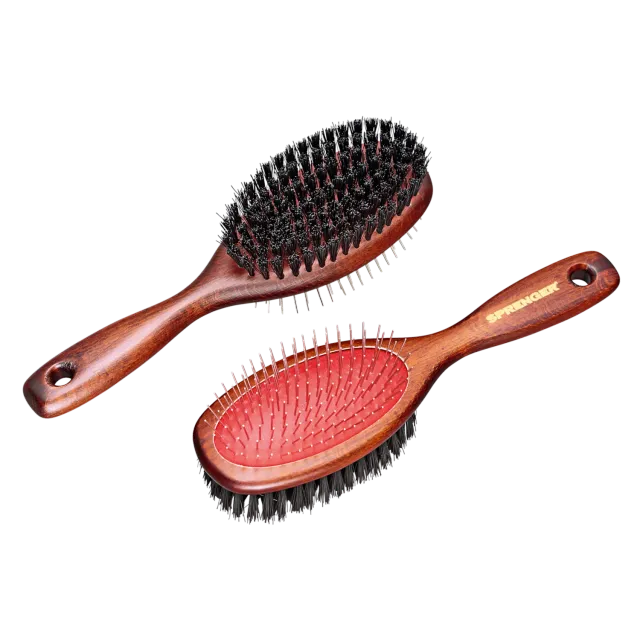 HS Sprenger Manenborstel dubbelzijdig paard nylon metaal
