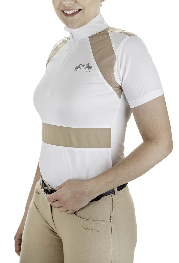 Equine Couture Nicolette wedstrijdshirt Wit Zwart