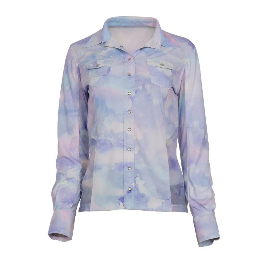 Dapplebay Opalite Skies western rijshirt pastel