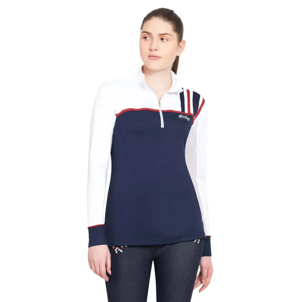 Equine Couture Nicole EquiCool wedstrijdshirt wit roze
