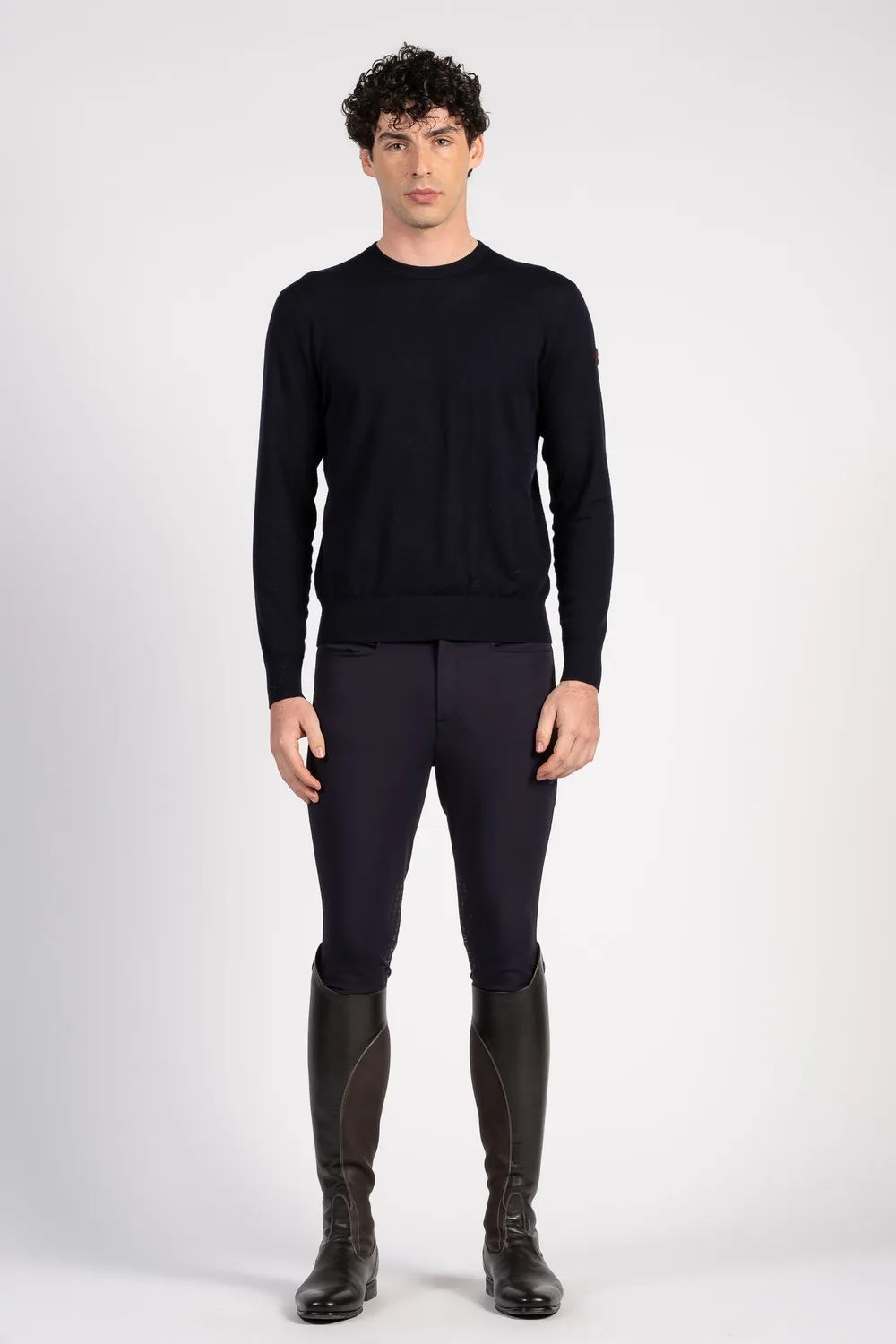 Vestrum Etanim heren trui navy ronde hals elegant