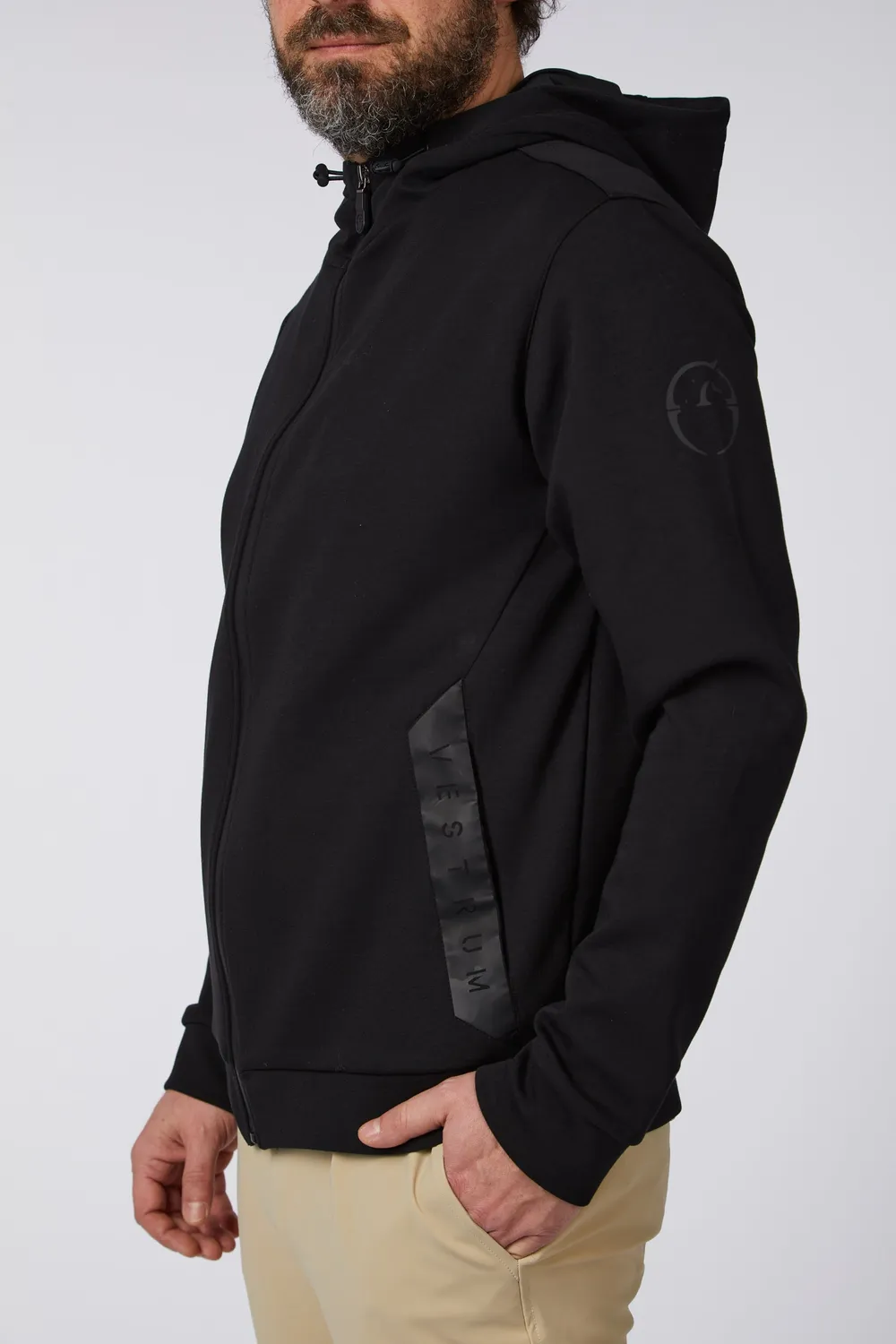 Vestrum Brindisi heren hoodie zwart bielastisch