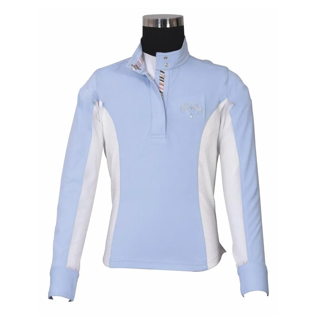 Equine Couture Cara kinder wedstrijdshirt roze stretch
