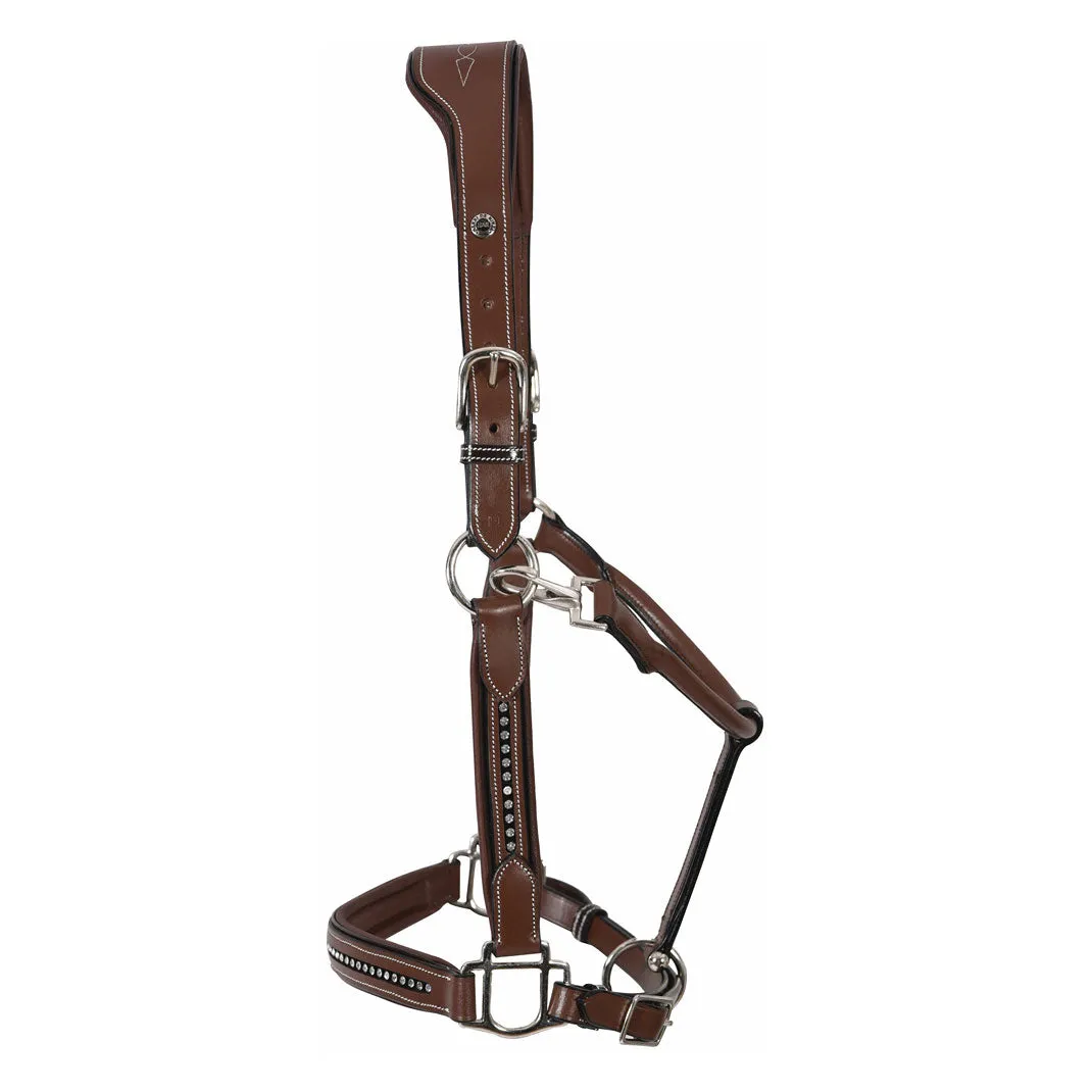 Henri de Rivel Ergonomic Premium leren halster met crystals