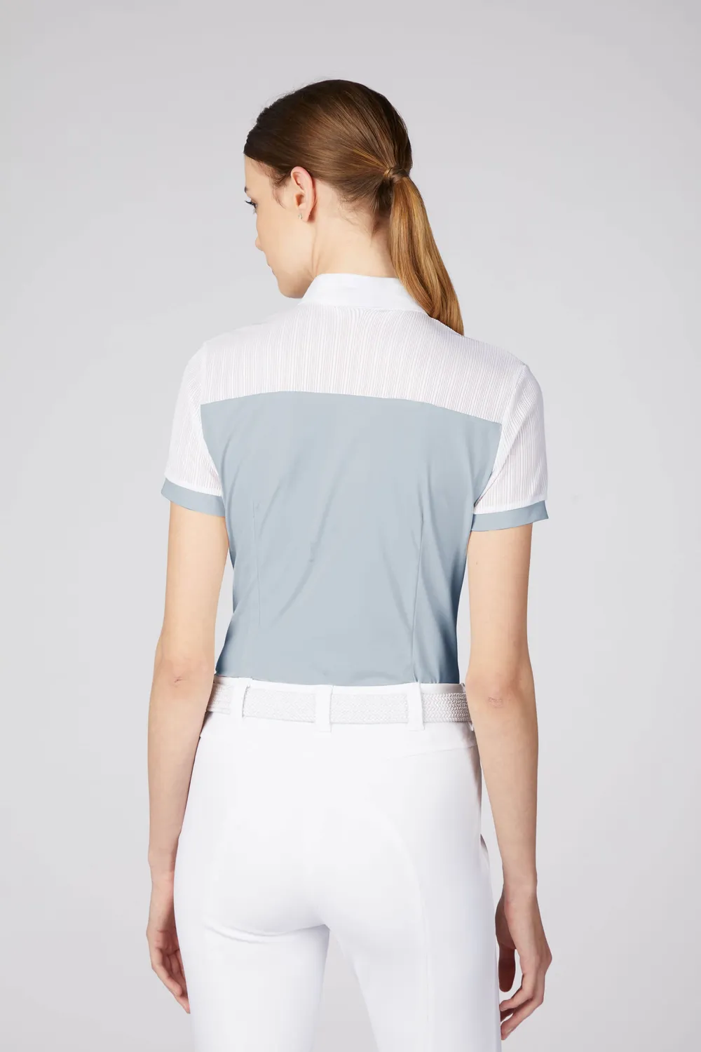 Vestrum Michigan wedstrijdblouse dames beige opstaand kraag