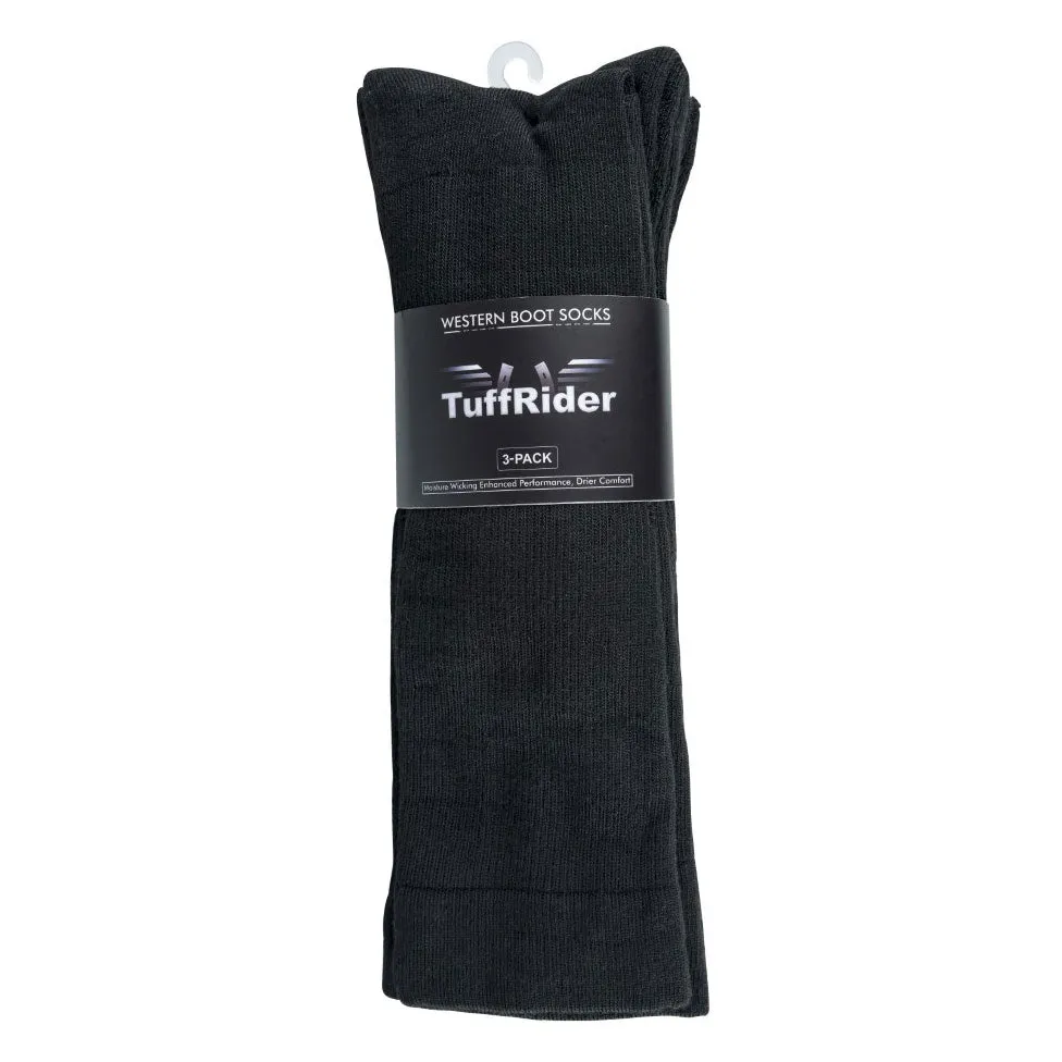 TuffRider EquiCool western bootsokken zwart 3-pack vochtregulerend