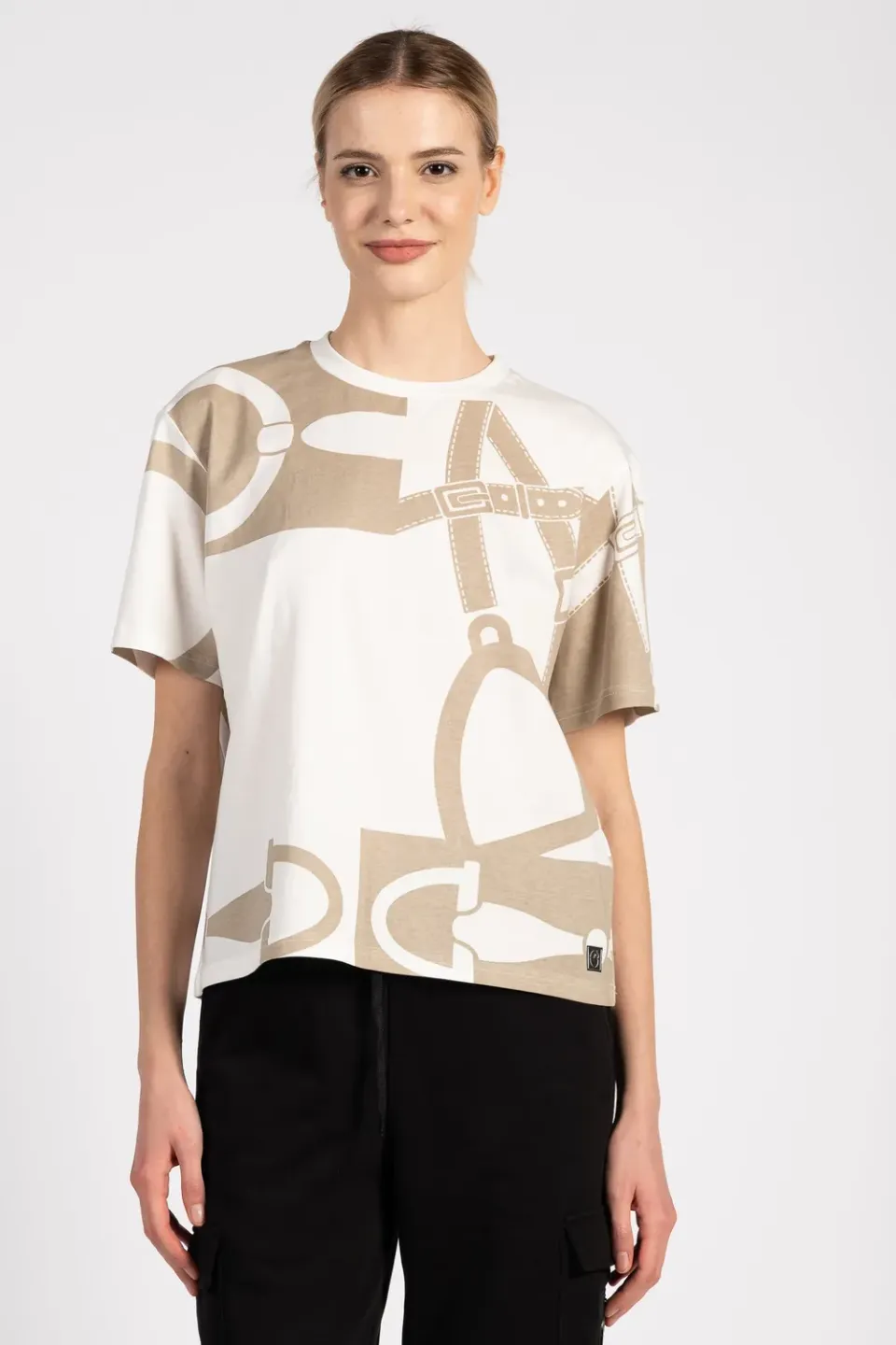 Vestrum Granada T-shirt dames oversize katoen allover print