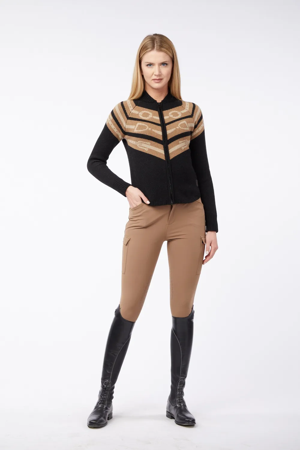 Vestrum Shimizu trui dames wol cashmere met rits