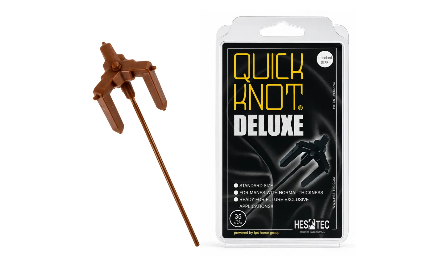 Quick Knot Deluxe Standaard vlechtclips bruin 105 stuks dunne manen