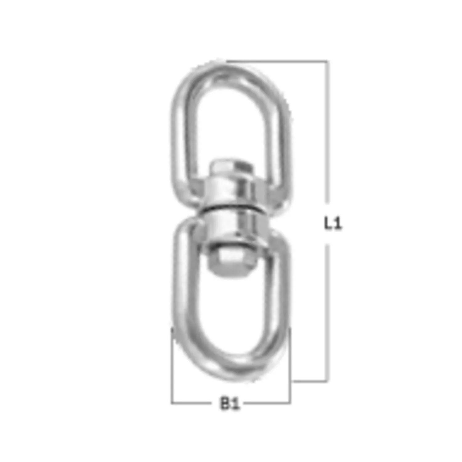 HS Sprenger wartel oog-oog rvs 20 mm
